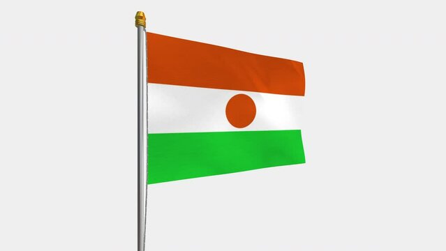 A_loop_video_of_the_Niger_flag_swaying_in_the_wind_from_the_left_perspective.