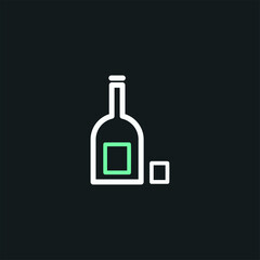 drink icon. drink outline icon. can be used for social media purposes, posters and others.