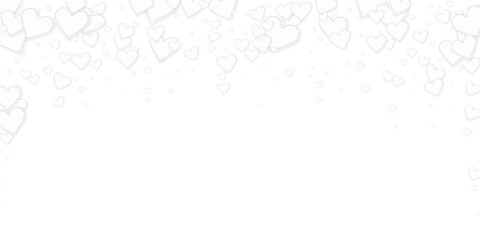 White heart love confettis. Valentine's day fallin