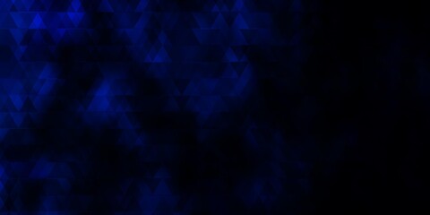 Obraz premium Dark BLUE vector backdrop with lines, triangles.
