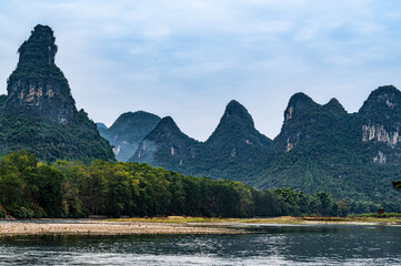 Scenery of the Lijiang River Scenic Spot in Guilin, Guangxi, China