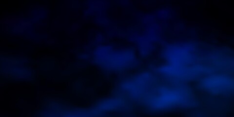 Dark BLUE vector pattern with clouds.