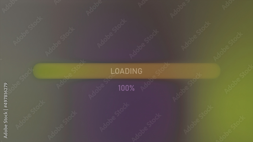 Poster line with percentages of charge or load. motion. beautiful multicolored background with percentage l