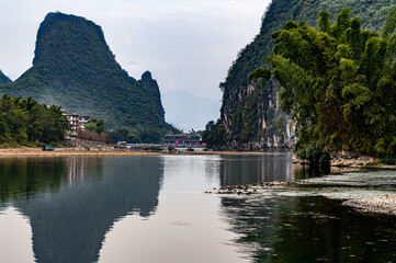 Fototapeta na wymiar Scenery of the Lijiang River Scenic Spot in Guilin, Guangxi, China