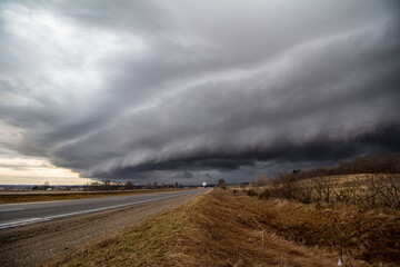 Storm Over Highway in Ontario