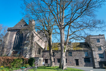 Brecon Cathedral and attached buildings,Brecon,Wales,United Kingdom.