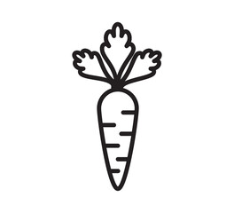 Carrot icon vector logo design template