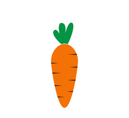 Carrot icon vector logo design template