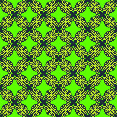 Decorative Asian Folk Seamless Pattern. Ornament of Asian Nomads: Kyrgyz, Kazakhs, Bashkirs, Tatars, Yakut, Mongols. Ethnic Vector Illustration for Paper Products, Textiles.	
