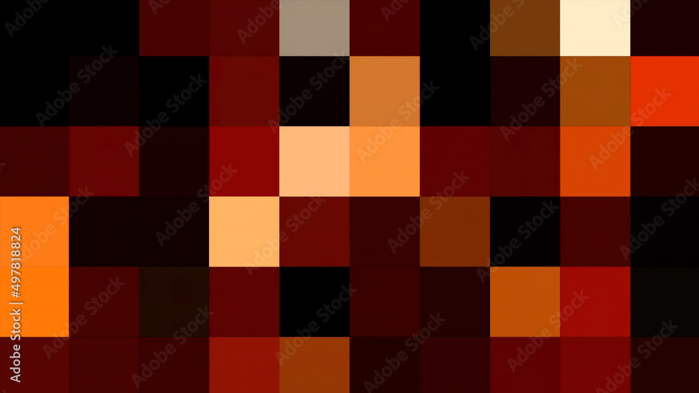 Aufkleber colored pixel squares create background. motion. background of flashing colorful squares. disco back