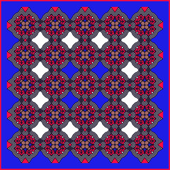 Fototapeta premium Vector ornamental seamless pattern. Background and wallpaper in ethnic style. Vector illustration can be used for backgrounds, motifs, textile, wallpapers, fabrics, gift wrapping, templates.