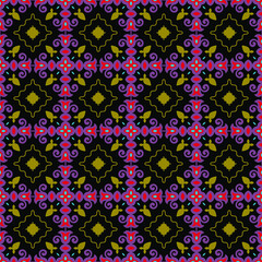 Vector ornamental seamless pattern. Background and wallpaper in ethnic style. Vector illustration can be used for backgrounds, motifs, textile, wallpapers, fabrics, gift wrapping, templates.