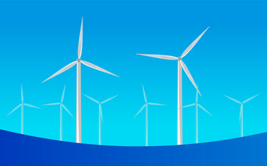 海上の風力発電