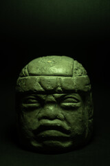 Fototapeta na wymiar stone monuments such as the colossal heads are the most recognizable feature of Olmec Mexican culture