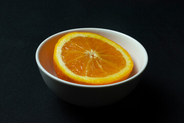 orange on a black background