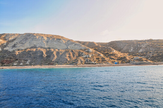 The Island Thirassia Near Santorini, Greece