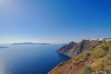 Fototapeta na wymiar Beautiful view at Santorini island