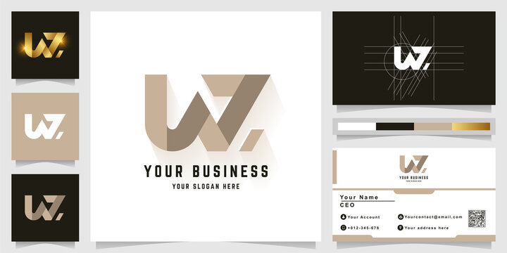Letter WZ or W7 monogram logo