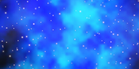 Fototapeta na wymiar Light BLUE vector pattern with abstract stars.