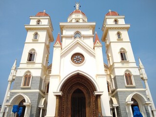 Fototapeta premium Madre De Deus Church (Vettukadu Church) catholic Church in Thiruvananthapuram Kerala