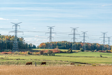High voltage lines