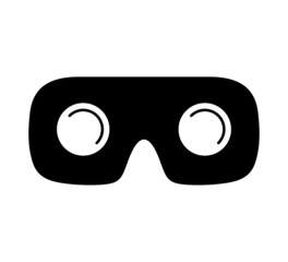 VR glasses for smartphone vector illustration. Virtual reality gear box for smartphone