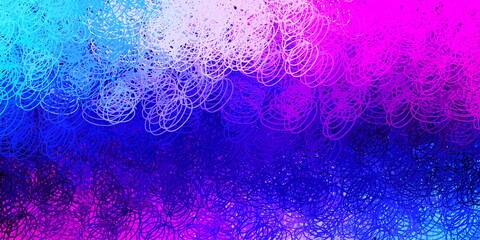 Dark pink, blue vector pattern with spheres.