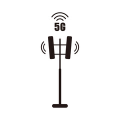 Communication tower icon, vector illustration