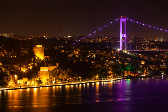Fatih Sultan Mehmet Bridge Drone Photo, Beykoz Istanbul Turkey