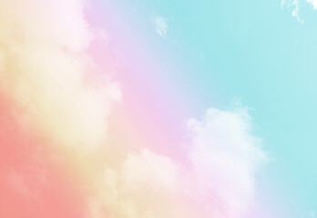 Sky and clouds in pastel tones for graphic design or wallpaper
