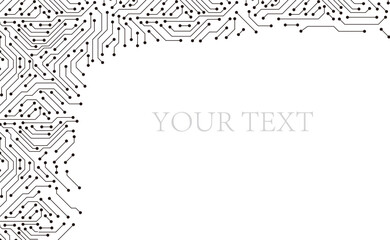 circuit board pattern, PPT cover, Artificial intelligence concept. vector illustration