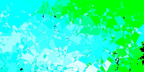 Light blue, green vector pattern with abstract shapes.