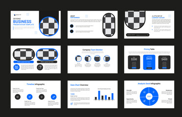Business presentation slides templates annual company chart