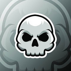 vector graphics illustration of a skull in esport logo style. perfect for game team or product logo
