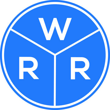 WRR letter logo design on white background. WRR  creative circle letter logo concept. WRR letter design.