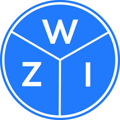 WZI letter logo design on black background. WZI  creative initials letter logo concept. WZI letter design. - obrazy, fototapety, plakaty