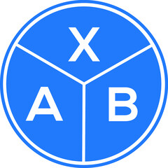 XAB letter logo design on black background. XAB  creative initials letter logo concept. XAB letter design.