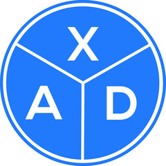 XAD letter logo design on black background. XAD  creative initials letter logo concept. XAD letter design.