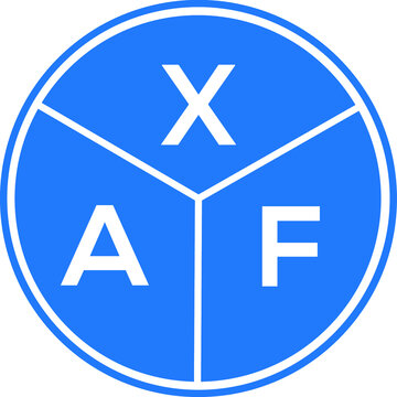 XAF letter logo design on black background. XAF  creative initials letter logo concept. XAF letter design.