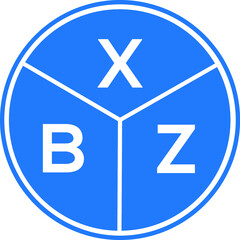 XBZ letter logo design on black background. XBZ  creative initials letter logo concept. XBZ letter design.