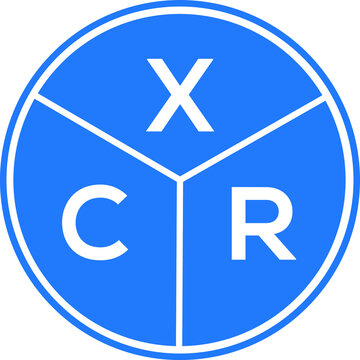 XCR letter logo design on black background. XCR  creative initials letter logo concept. XCR letter design.