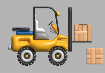 3D equipment transportation construction machinery