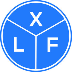 XLF letter logo design on black background. XLF creative  initials letter logo concept. XLF letter design.