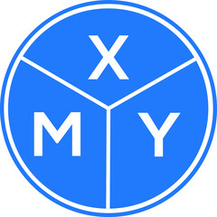 XMY letter logo design on black background. XMY  creative initials letter logo concept. XMY letter design.