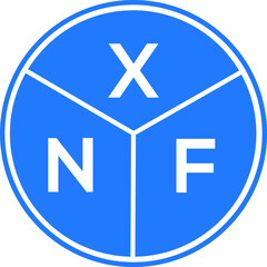 XNF letter logo design on black background. XNF  creative initials letter logo concept. XNF letter design.