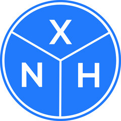 XNH letter logo design on black background. XNH  creative initials letter logo concept. XNH letter design.