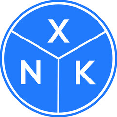 XNK letter logo design on black background. XNK  creative initials letter logo concept. XNK letter design.
