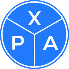 XPA letter logo design on white background. XPA  creative circle letter logo concept. XPA letter design.