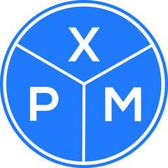 XPM letter logo design on white background. XPM  creative circle letter logo concept. XPM letter design.