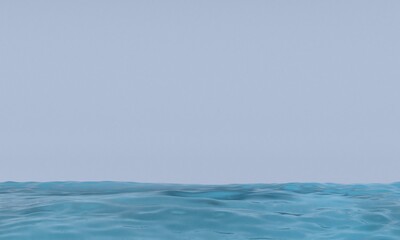 Water And White Background 3d Render Image